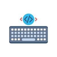 Coding Keyboard Icon for Programmers vector