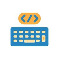 Interactive Coding Keyboard Icon for Engagement vector