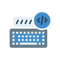 Modern Coding Keyboard Icon for Education vector