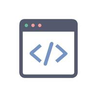 Creative Coding Icon for Online Learning vector