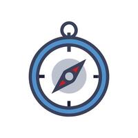Interactive Compass Icon for Geography Education vector