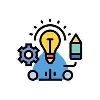 Stylish Creativity Icon for Innovation vector