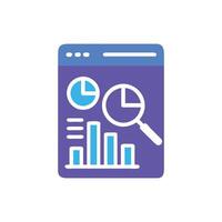 Interactive Data Analysis Icon for Decision Making vector