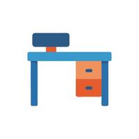Modern Desk Icon for Learning Environments vector