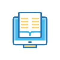 Digital Book Icon for ELearning vector