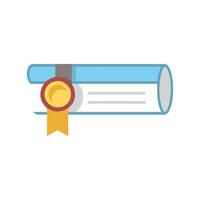 Interactive Diploma Icon for Graduates vector