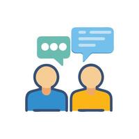 Dynamic Discussion Icon for Learning Environments vector