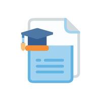 Stylish Dissertation Icon Graphic vector