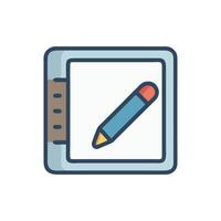 Drawing Pad Icon for Artistic Expression vector