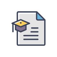 Creative Dissertation Icon for Learning vector