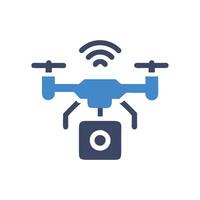 Modern Drone Technology Icon for Future Applications vector