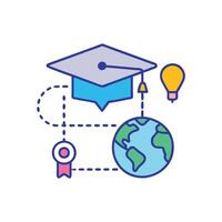 Educational Journey Icon for Learning Paths vector