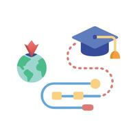 Creative Educational Journey Icon for Students vector