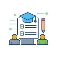Modern Educational Survey Icon for Data Collection vector