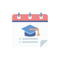 Modern Education Calendar Icon for Academic Year vector