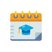 Education Calendar Icon for Planning vector