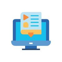 Modern ELearning Icon for Digital Classrooms vector