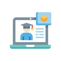 Interactive ELearning Icon for Student Engagement vector