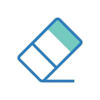 Interactive Eraser Icon for Learning Activities vector
