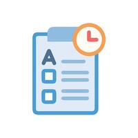 Creative Exam Schedule Icon for Learning Management vector