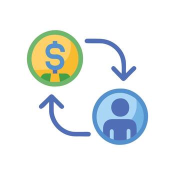 Creative Exchange Program Icon for Student Experiences vector