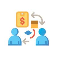 Exchange Program Icon for Cultural Learning vector