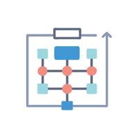Flowchart Icon for Visualizing Processes vector