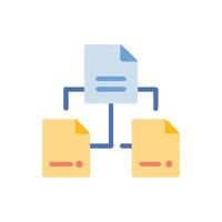 Stylish File Sharing Icon for Digital Collaboration vector