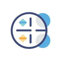 Interactive Fractions Icon for Engaging Learning vector