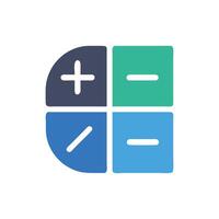 Modern Fractions Icon for Academic Use vector