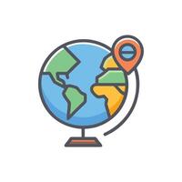 Stylish Geography Icon for Learning vector