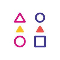 Geometry Shapes Icon for Mathematics Education vector