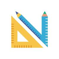 Stylish Geometry Tools Icon for Learning vector