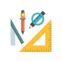 Creative Geometry Tools Icon for Academic Use vector