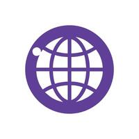 Modern Globe Icon for Geography Education vector