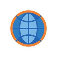 Stylish Globe Icon for Educational Resources vector