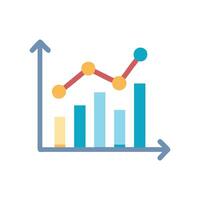Stylish Graphs Icon Graphic vector