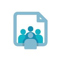 Group Assignment Icon for Collaborative Learning vector