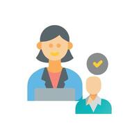 Guidance Counselor Icon for Student Support vector