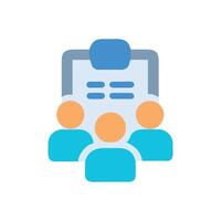 Modern Group Assignment Icon for Classroom Activities vector