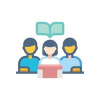 Interactive Group Study Icon for Student Engagement vector