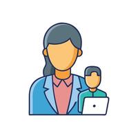 Interactive Guidance Counselor Icon for Engagement vector