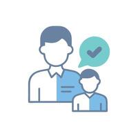 Creative Guidance Counselor Icon for Student Success vector