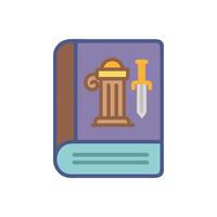 History Book Icon for Educational Resources vector
