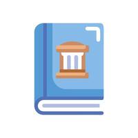 Modern History Book Icon for Academic Use vector
