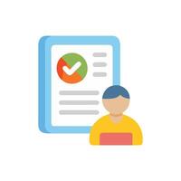 Interactive Individual Assignment Icon for Students vector