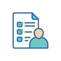 Modern Individual Assignment Icon for Education vector