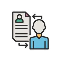 Creative Individual Assignment Icon for Projects vector