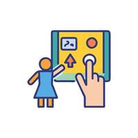 Interactive Activities Icon for Engaging Learning vector