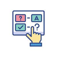 Modern Interactive Quiz Icon for Student Engagement vector